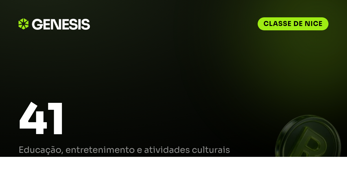 Classe 41 do INPI: Educação, entretenimento e atividades culturais